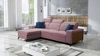 Ecksofa mit Schlaffunktion Kelly Indian Pink Linkshänder Samt Komfort und Funktionalität Ecksofa mit Lattenrost