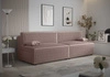 Brandon XL Schlafsofa hellbraun modernes Design und breite Funktionalität dreidimensionaler Stoff mit ausdrucksvollen Streifen