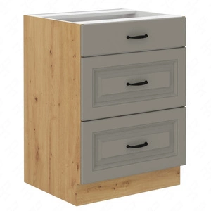 Delos 60 D 3S BB Küchenschrank mit Schubladen, dampf-, hitze- und auslaufsicher