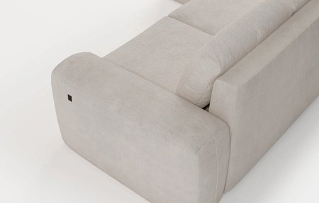 Ecksofa mit Schlaffunktion Arbon schwarz links modernes Eckdesign mit markanter Form weicher Stoff