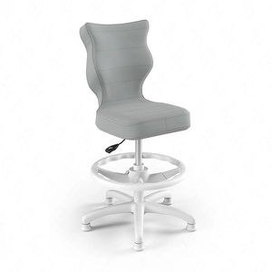 Petit grey ash desk chair passend für Körpergröße 133-159 cm ergonomischer Drehstuhl mit Fußstütze