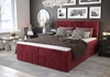 Boxspringbett Casey 160x200 dunkelrot Bett im modernen skandinavischen Stil mit markantem Kopfteil