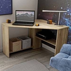 Rino Eckschreibtisch 80x80 cm Eiche sonoma stilvoll und funktionell für das Büro, Arbeitszimmer oder Jugendzimmer