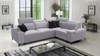 Ecksofa mit Schlaffunktion Kelly Sleek II grau Esche rechts elegantes Ecksofa für Wohnzimmer aus Webstoff