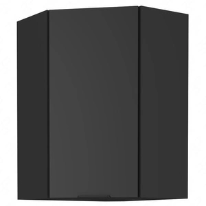 Eck-Küchenwandschrank Schwarz 60x60 GN-90 1F Metallkantengriff feuchtigkeits- und beschädigungsbeständiger Schrank