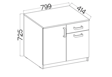 Makana 80 cm Kommode mit Schublade Eiche artisan / hellgrau funktionelles Möbelstück für das Büro, Arbeitszimmer oder Jugendzimmer