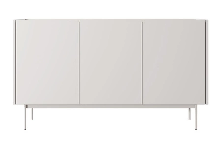 Kommode Vellore 144 cm beige elegante Kommode mit subtilem Charakter mit abgesenkter Platte in Eiche Farbton Metallbeine