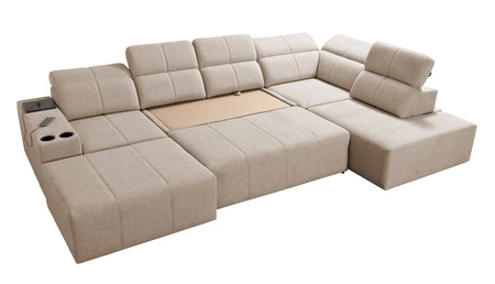 Ecksofa mit Schlaffunktion Tesalia VI blau links modernes und bequemes Ecksofa mit Schiebefunktion der Rückenlehne