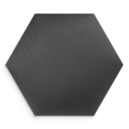 Gepolstertes Paneel Hexagon 30x26 cm graphit stilvolles Wandpaneel Veloursstoff modische Dekoration jedes Interieurs