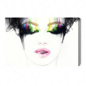 Leinwandgemälde abstraktes weibliches Gesicht 100x70 cm zeitlose Dekoration jedes Interieurs ausdrucksstarke Farben hohe Qualität der Verarbeitung