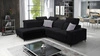Ecksofa mit Schlaffunktion Kelly Sleek VII schwarz links geflochten bequem und funktionell Ecksofa für Wohnzimmer