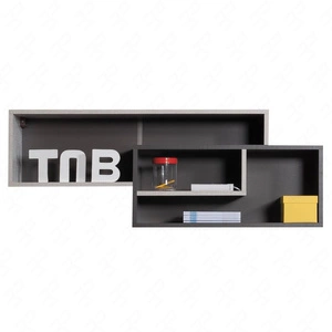 Regal Tablo 115 cm graphit / enigma Modernes Möbeldesign Hochwertige Regalkante mit Spezialfurnier eingefasst