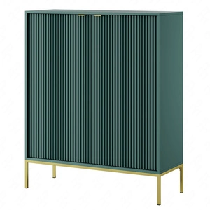 Kommode Lovro 104 cm pastellgrüne in modernem Design mit Goldverzierung wird Liebhaber ausdrucksstarker Innenräume begeistern