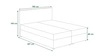 Boxspringbett Sarona 160x200 braun Bett im modernen skandinavischen Stil mit markantem Kopfteil