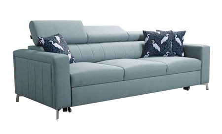 Savona Sofa mit Schlaffunktion schwarz bequemes Sofa für Wohnzimmer bietet Komfort beim Ausruhen verstellbare Kopfstützen