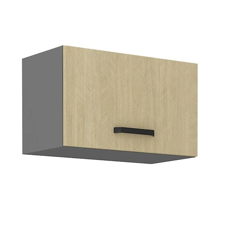 Chevron 60 GU-36 1F Traufschrank mit dekorativem Fischgrätdekor feuchtigkeits- und beschädigungsbeständiger Schrank