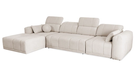 Ecksofa mit Schlaffunktion Cetara XII blau linksseitig stilvolles Design komfortable Schiebelehnen zwei Bettkästen