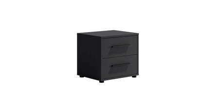 Maxione Nachttisch schwarz eleganter Schrank mit Schubladen für das Schlafzimmer Funktionsmöbel in zeitlosem Design