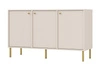 Kioto II Kommode 125 cm beige minimalistische Form ideal für ein Schlafzimmer, Wohnzimmer oder Jugendzimmer Goldgriffe
