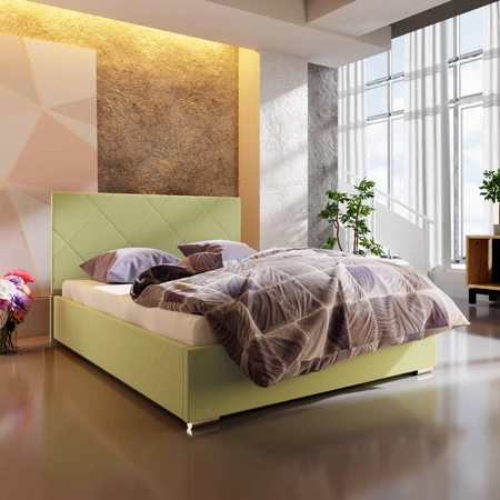 Hernani gepolstertes Bett 160x200 mint mit modernem Kopfteil ideal für Schlafzimmer