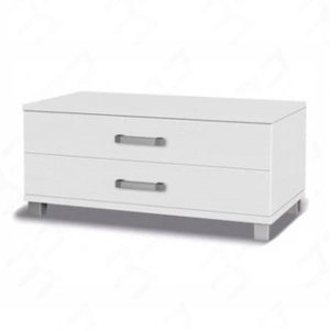 TV-Schrank Maximus 100 cm weiß mit Schubladen modernes Design und Schubladen auf Rollenführung