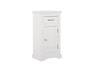 Badezimmer Schrank Romantic 45 cm weiß unkonventionelles Design Schrank aus Holz dezente Fräsungen an der Frontstruktur