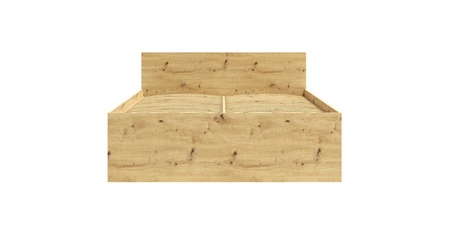 Bett Maxione 160x200 cm Eiche handwerkliche Bettwäsche Lagerung in Form von ausziehbaren Schublade ideal Bett für Schlafzimmer hohen Kopfteil