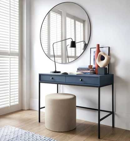 Konsole Mono Dunkelblau Mit Schubladen stilvolles und funktionales Möbelstück für den Flur das Wohnzimmer oder das Büro