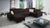 Ecksofa mit Schlaffunktion Kelly Sleek IV braun links Ecksofa mit Bettkästen Webstoff