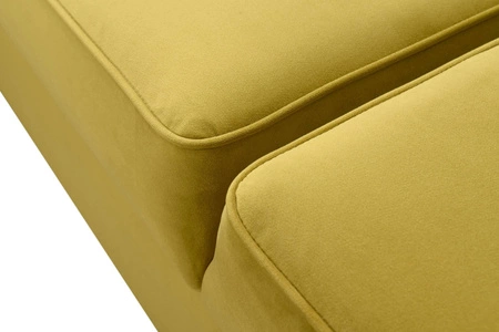 Ecksofa mit Schlaffunktion Terni gelb links Praktisches und funktionelles Ecksofa mit geräumigen Behältern für Bettzeug