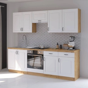 Küchenmöbel-Set Scandi 240 cm Schränke perfekt für skandinavische klassische und moderne Innenräume