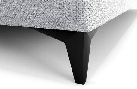 Boxspringbett Norco 160x200 grau Esche stilvolles Bett mit Stauraum Box Beleuchtung im Kopfteil fügt eine einzigartige Note