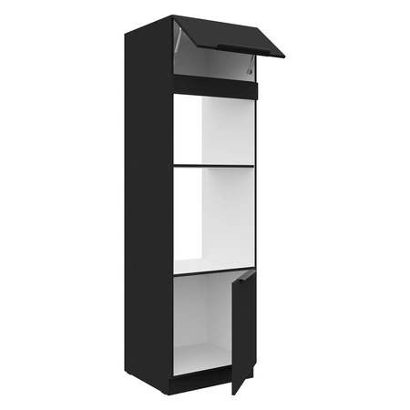 Küchensockel Black 60 DPM-210 2F Einbau-Mikrowelle und Backofen Schrank resistent gegen Dampf, Hitze und Flecken