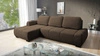 Ecksofa mit Schlaffunktion Gentle brown linke Seite stilvolles Design Ecksofa zeichnet sich durch seine abgerundete Form aus