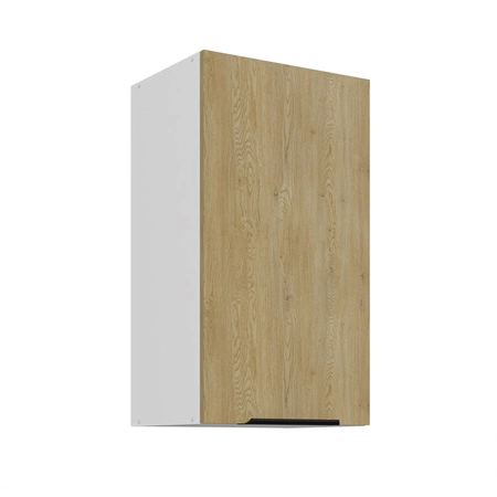 Küchenmöbel Set Cremona 260 cm elegante Küchenschränke in dezenten und natürlichen Farben Metallkantengriffe