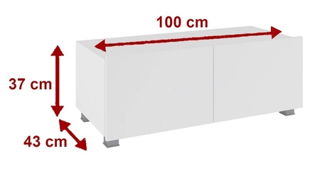 Hängeelement Apulia XII weiß glänzend/schwarz glänzend Außergewöhnlich stilvolles Hängeelement mit schlichten Möbelstücken, das sich in jede Einrichtung einfügt
