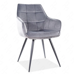 Lilia grau gepolstert Stuhl modern und funktional Eimer Stuhl mit Metallbeinen