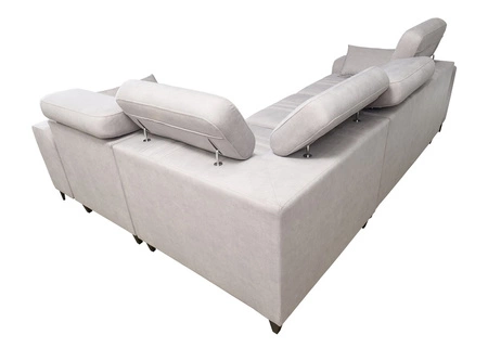 Ecksofa mit Schlaffunktion Castel II Lux blau rechts bequemes Ecksofa für das Wohnzimmer mit komfortablem ausziehbarem Fußteil