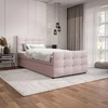 Boxspringbett Kansas 90x200 puderrossa Bett im modernen skandinavischen Stil mit gepolstertem Kopf- und Fußteil