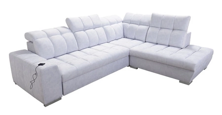 Ecksofa mit Schlaffunktion Luigi VII beige rechte Ecke bequemes Schlafsofa in einer modernen Form gehalten