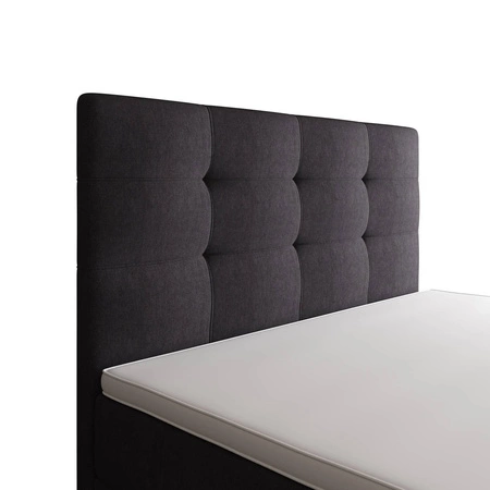 Boxspringbett Flint 120x200 graphit im modernen skandinavischen Stil mit gepolstertem Kopfteil Bett mit Staukasten