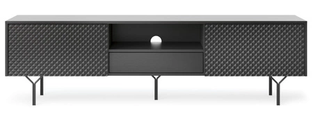 Hängeschrank Adamant schwarz graphit modernes Design Push-to-Open-System für Türen und Schubladen Designfräsung der Fronten