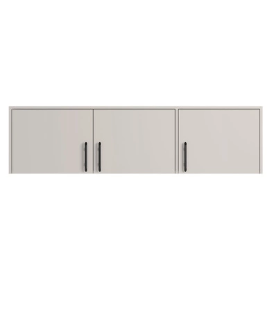 Kleiderschrank Erweiterung Caspe 150 cm beige modernes Design ABS-Finish und Aluminium-Griffe