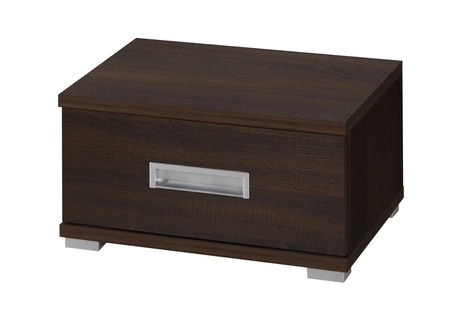 Nachttisch mit Schublade Penelopa Kastanie Wenge funktionelles Möbelstück für ein Schlafzimmer oder ein Jugendzimmer Kanten mit einem speziellen Furnier beendet