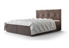 Boxspringbett Arvada 180x200 hellbraun Bett im modernen skandinavischen Stil mit gepolstertem Kopfteil