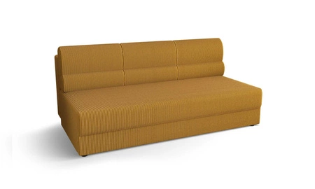 Sofa Fogu Honig-Gelb einfache Form des Sofas in modernem Design Cord-Polsterung Stoff Bettwäsche Container