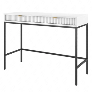 Konsolentisch Lovro Weiß mit Schubladen Stilvolles und funktionales Möbelstück für Flur Wohnzimmer oder Büro