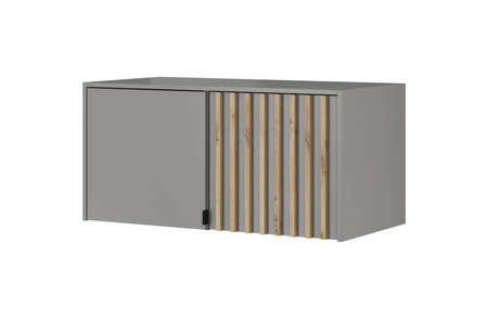 Aufsatz für Schrank Aspen 105 cm Grau / Eiche Artisan funktionale Schrankerweiterung für Kleidung Schuhe und Accessoires