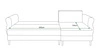 Ecksofa rechts mit Schlaffunktion Wilkins Senf stilvolles und modernes Design das sich in jede Einrichtung einfügt