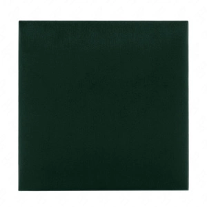 Gepolstertes Paneel Quadra 40x40 cm Flasche grün stilvolles Wandpaneel quadratischer Veloursstoff modisches Finish für jede Einrichtung